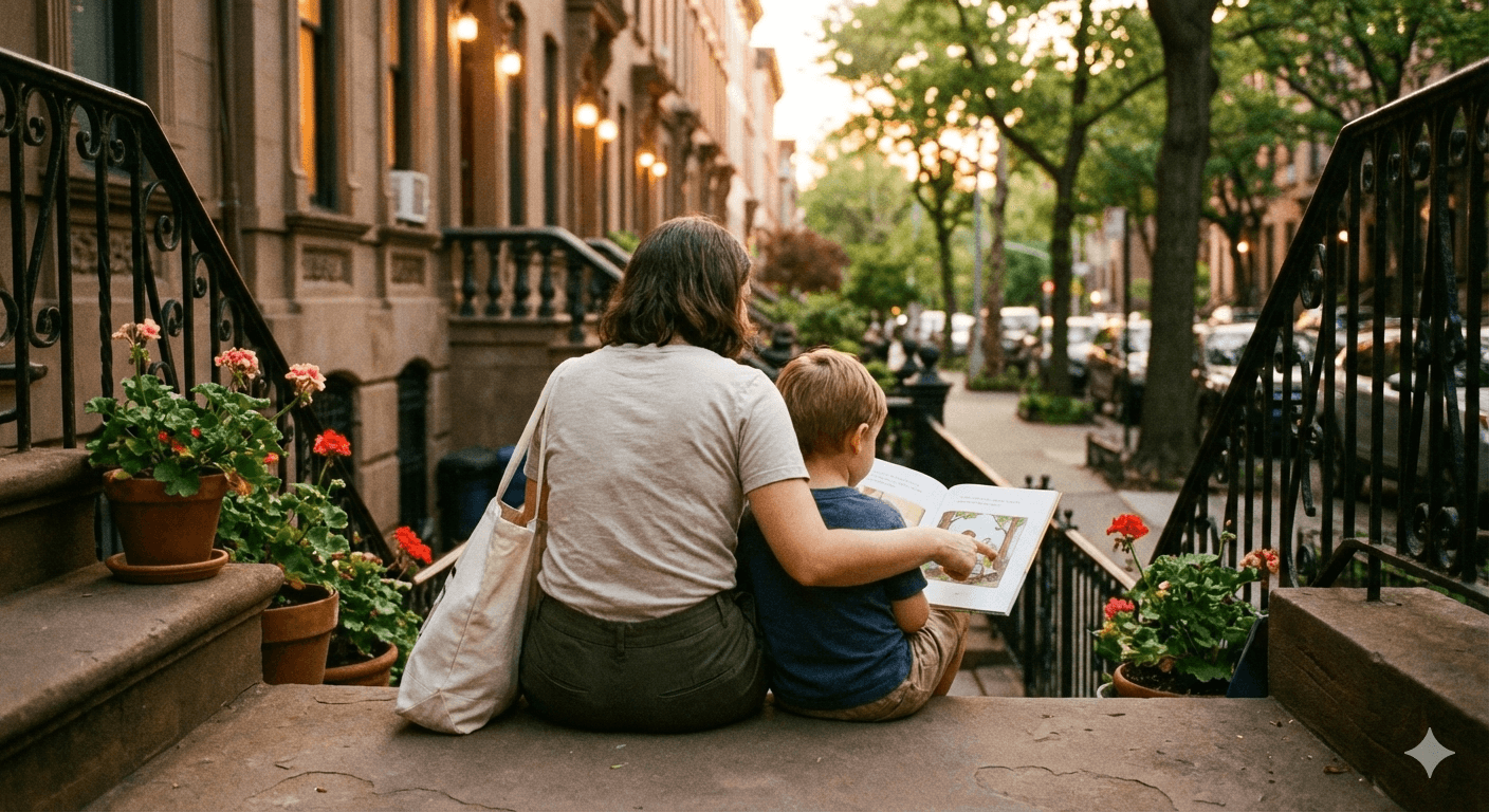 Speech therapist reading with a child